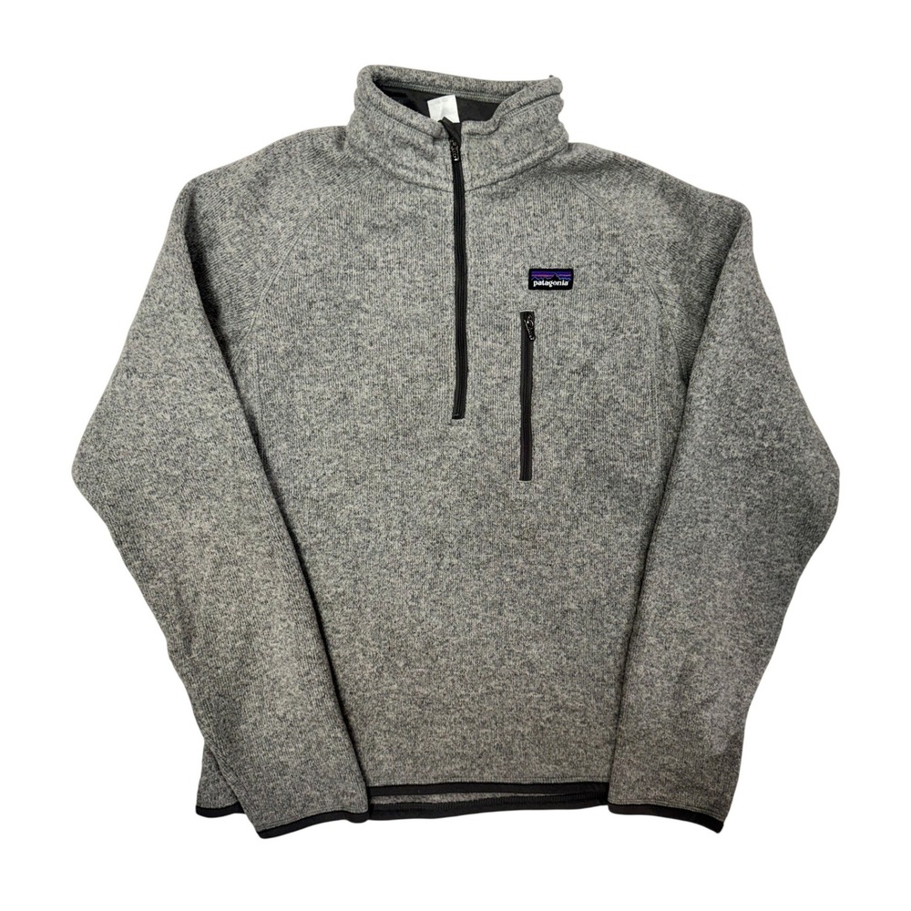 Patagonia Better Sweater 1/4 Zip Pullover Mens Medium Gray Fleece Jacket